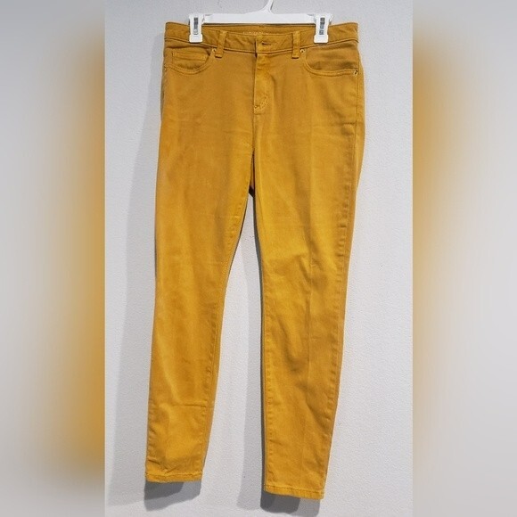 Michael Kors Izzy Skinny Gold Jeans. Size 8 - Picture 1 of 5